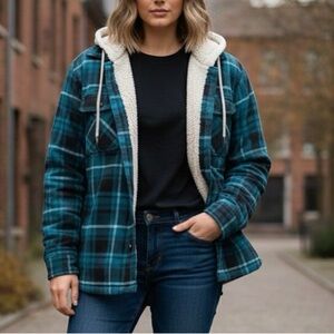 Boston Traders Blue Plaid Women's Jacket